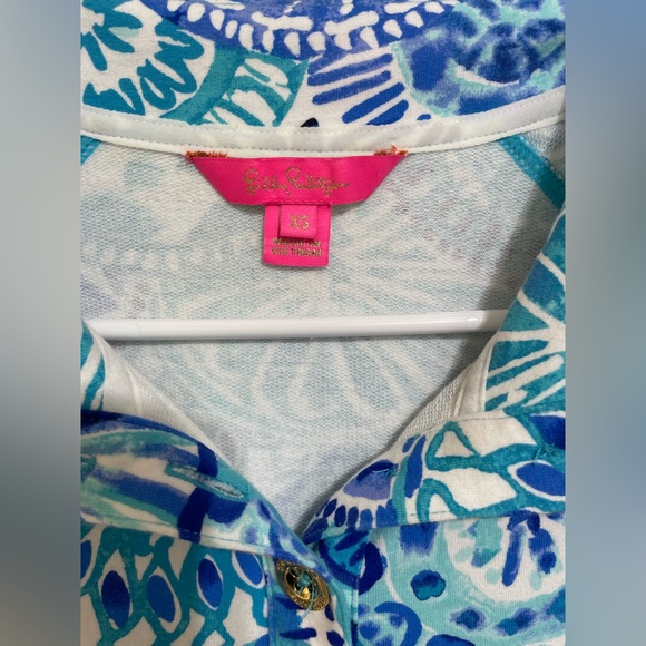 LILLY PULITZER CAPTAIN POPOVER DRESS Size XS - Picture 2 of 5